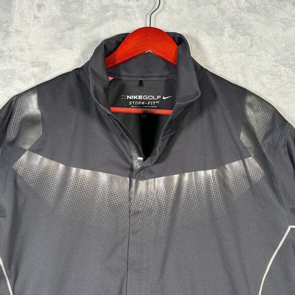 Nike Golf Jacket Mens XL‎ Black Storm Fit 20 Elite - Picture 1 of 9